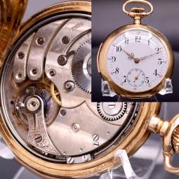 Swiss Minute Repeater 14K Gold Pocket Watch CA1900s